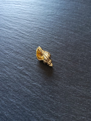 2 or 10 Conch Sea Shell Charms Real 14K Gold Plated Alloy 21x12x8mm. Nickel FREE