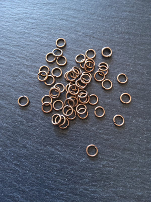 100 or 500 Antique Copper Tone 8mm Diameter 0.9mm Jump Rings 20 gauge
