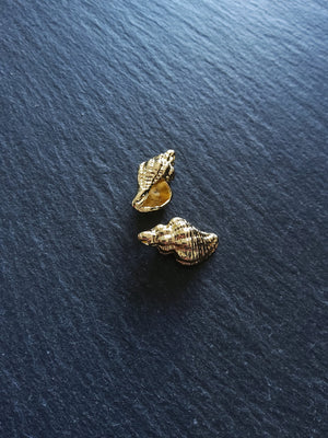 2 or 10 Conch Sea Shell Charms Real 14K Gold Plated Alloy 21x12x8mm. Nickel FREE