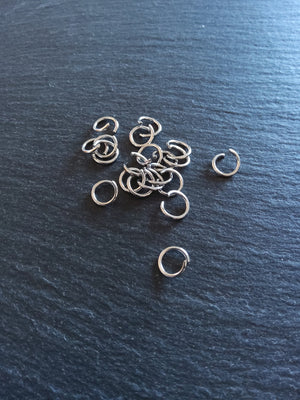 100 or 500 Stainless Steel 6mm Jump Rings Opened Strong 0.8mm (20 gauge) - ContentedCatz