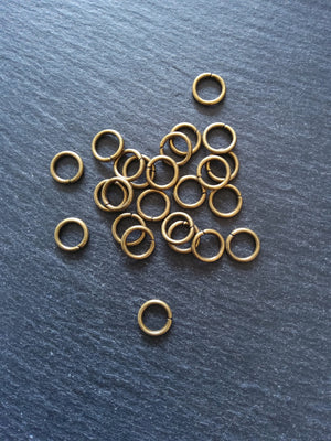 80 or 400 Strong Jump Rings Antique Bronze 10mm Diameter 1.5mm Thick