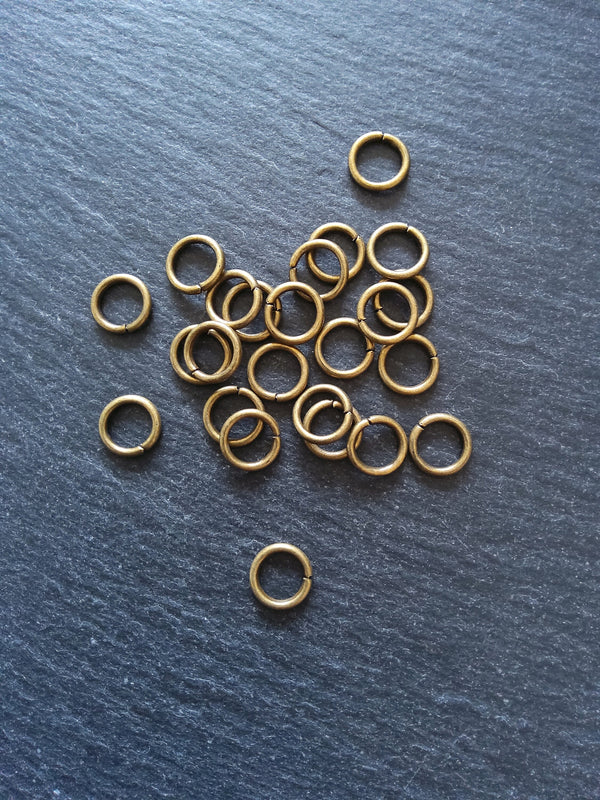 80 or 400 Strong Jump Rings Antique Bronze 10mm Diameter 1.5mm Thick