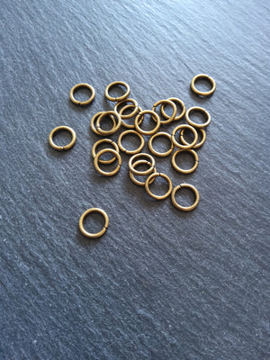 80 or 400 Strong Jump Rings Antique Bronze 10mm Diameter 1.5mm Thick