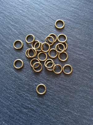 80 or 400 Strong Jump Rings Antique Bronze 10mm Diameter 1.5mm Thick