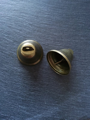 5 or 25 Large Antique Bronze Tone Iron Bells 36 Long x 38mm Diameter