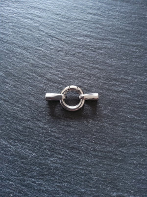 1 or 5 Stainless Steel End Cap & Spring Gate Clasp Connector Set for 3mm Cord (3.5mm end caps)