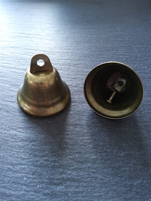 5 or 25 Large Antique Bronze Tone Iron Bells 36 Long x 38mm Diameter