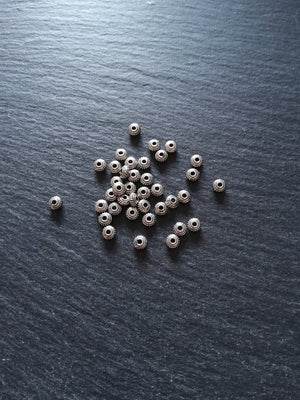 100 or 500 Wheel Spacer Beads 5mm Diameter Antique Silver Tone Alloy 5x3mm Hole: 1.1mm