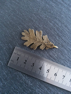 4 or 20 Large Oak Leaf Pendants Antique Bronze Tone 48x26mm