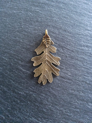 4 or 20 Large Oak Leaf Pendants Antique Bronze Tone 48x26mm
