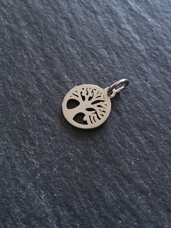 6 or 30 Stainless Steel Tree of Life Charms 12x10mm