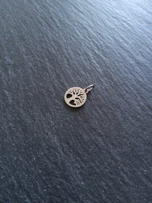 6 or 30 Stainless Steel Tree of Life Charms 12x10mm