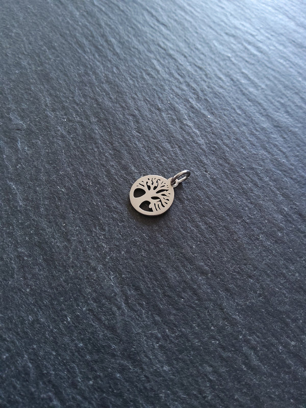 6 or 30 Stainless Steel Tree of Life Charms 12x10mm