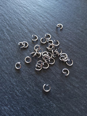 100 or 500 Stainless Steel 6mm Open Jump Rings Strong 1mm (19 Gauge)