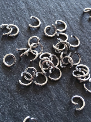 100 or 500 Stainless Steel 6mm Open Jump Rings Strong 1mm (19 Gauge)