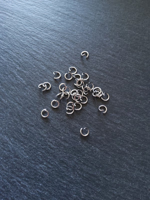 100 or 500 Stainless Steel 6mm Open Jump Rings Strong 1mm (19 Gauge)
