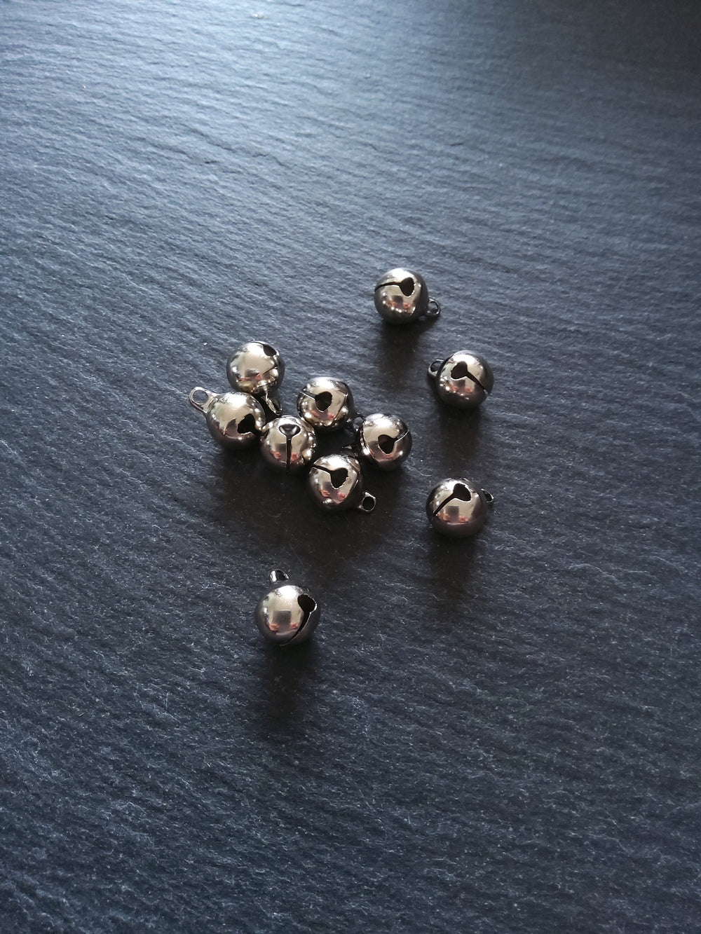 20 or 100 Antique Silver Tone 10mm Brass Bells Bell Charms 13x10mm