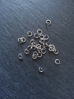 100 or 500 Stainless Steel 6mm Open Jump Rings Strong 1mm (19 Gauge)