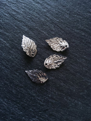 20 or 100 Stainless Steel Leaf Charms 17x10x1mm