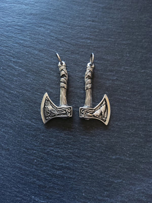 Axe Pendant Solid Stainless Steel 46x24x5mm