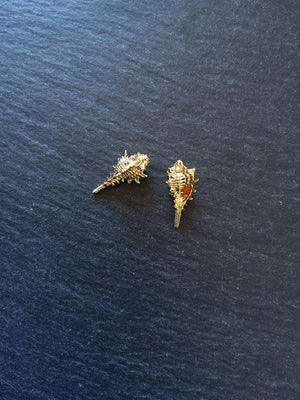 2 or 10 Conch Sea Shell Charms Real 18K Gold Plated Brass 20x11x9mm Nickel FREE