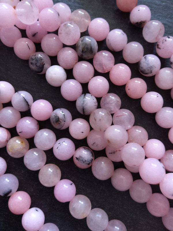 8.5mm Cherry Blossom Jasper Round Beads Full 15.5 inch Strand