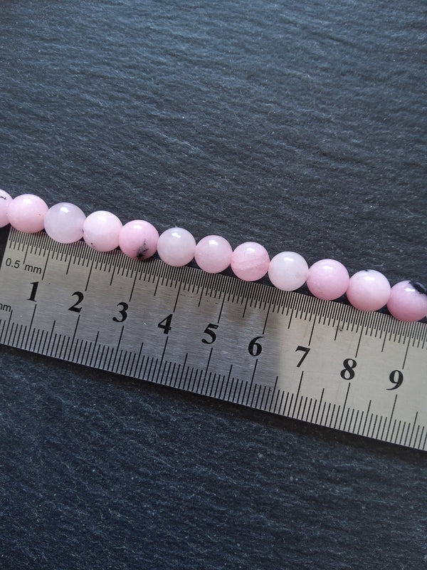 8.5mm Cherry Blossom Jasper Round Beads Full 15.5 inch Strand