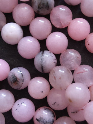 8.5mm Cherry Blossom Jasper Round Beads Full 15.5 inch Strand