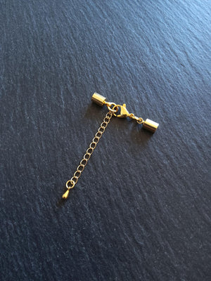 2 or 10 Genuine 24K Plated Gold End Cap Sets for 3.5mm Cord (4mm end caps)