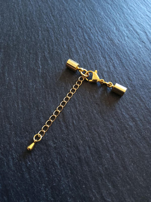 2 or 10 Genuine 24K Plated Gold End Cap Sets for 3.5mm Cord (4mm end caps)