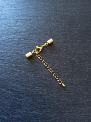 2 or 10 Genuine 24K Plated Gold End Cap Sets for 3.5mm Cord (4mm end caps)