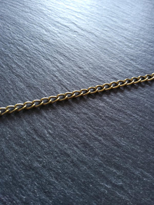 Antique Bronze Curb Chain 5.5x3.5mm Very Strong 1mm Open Link Nickel FREE