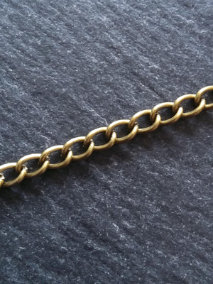 Antique Bronze Curb Chain 5.5x3.5mm Very Strong 1mm Open Link Nickel FREE