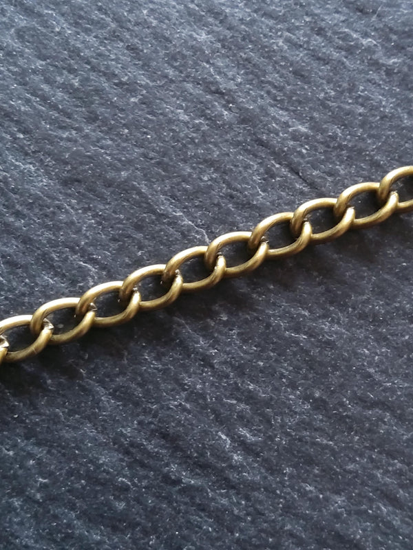 Antique Bronze Curb Chain 5.5x3.5mm Very Strong 1mm Open Link Nickel FREE