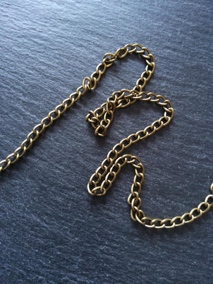 Antique Bronze Curb Chain 5.5x3.5mm Very Strong 1mm Open Link Nickel FREE