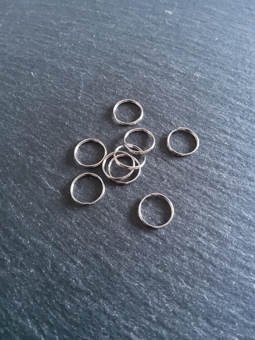 80 or 400 Stainless Steel 10mm (3/8") Dia Strong 0.7mm Split Rings