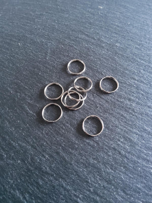 80 or 400 Stainless Steel 10mm (3/8") Dia Strong 0.7mm Split Rings