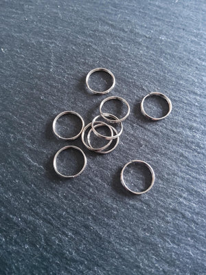 80 or 400 Stainless Steel 10mm (3/8") Dia Strong 0.7mm Split Rings