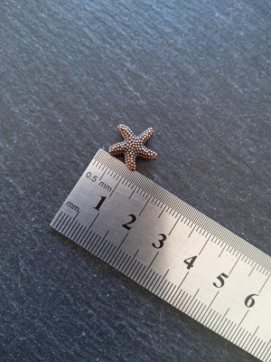 10 or 50 Starfish Beads Antique Copper Tone Alloy 14x13.5x3.7mm Hole: 1mm