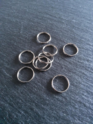 80 or 400 Stainless Steel 10mm (3/8") Dia Strong 0.7mm Split Rings