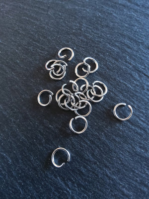 100 or 500 Stainless Steel 6mm Jump Rings Opened Strong 0.8mm (20 gauge) - ContentedCatz
