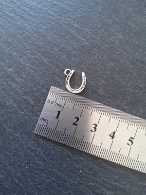 20 or 100 Lucky Horseshoe Antique Silver Tone Alloy 13x12mm