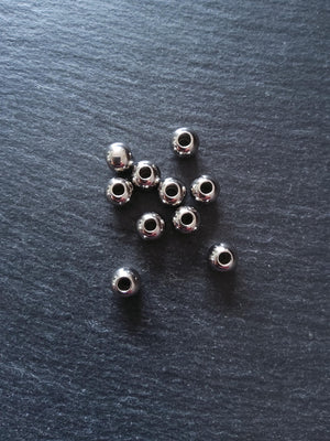 10 or 50 Stainless Steel 8mm Solid Round Spacer Beads Hole: 3mm