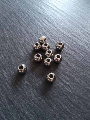 10 or 50 Stainless Steel 8mm Solid Round Spacer Beads Hole: 3mm