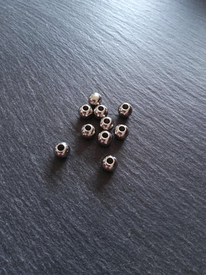 10 or 50 Stainless Steel 8mm Solid Round Spacer Beads Hole: 3mm