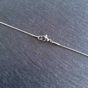 1 or 5 Stainless Steel Snake Chain Necklaces 17.7 inch (45cm) Long. Thickness 0.9mm