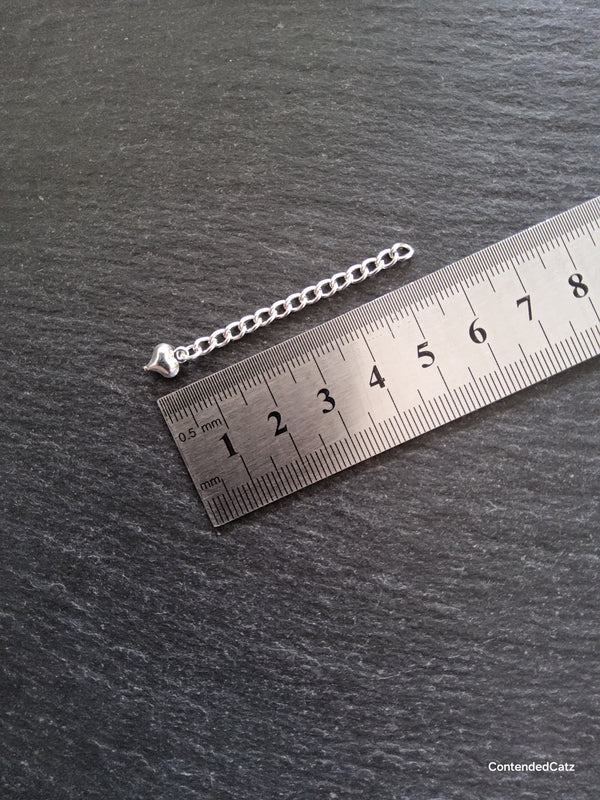 6 Strong Extension / Extender Chains with Heart Drop 50mm (2")