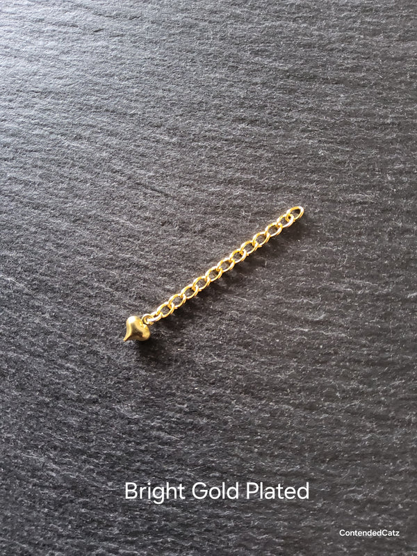 6 Strong Extension / Extender Chains with Heart Drop 50mm (2")