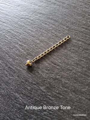6 Strong Extension / Extender Chains with Heart Drop 50mm (2")