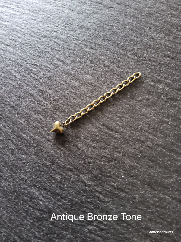 6 Strong Extension / Extender Chains with Heart Drop 50mm (2")